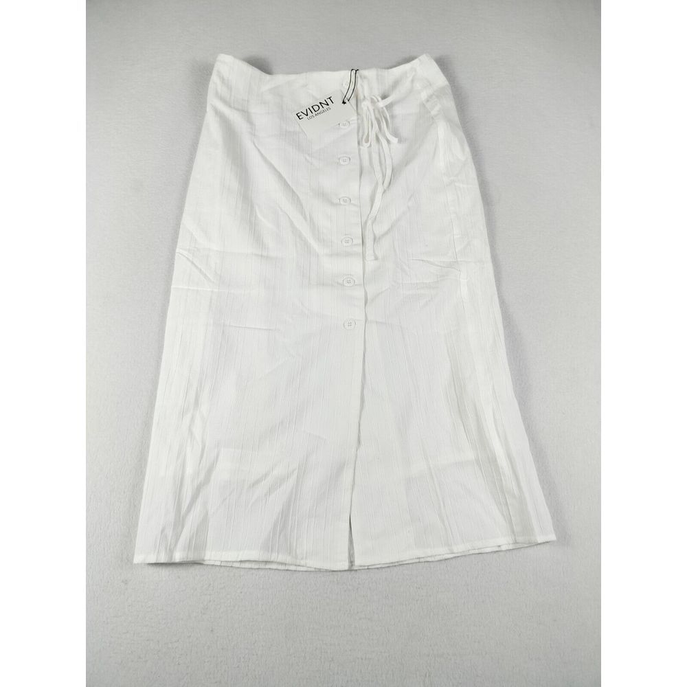 Evidnt Los Angeles Midi Skirt White Medium Classiccore Bohochic Lagenlook Hippie
